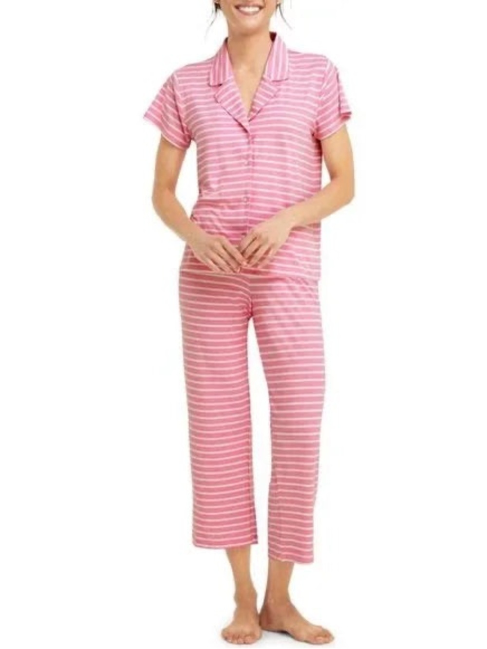 Draper James Sara Pink Stripe Pajama Set S